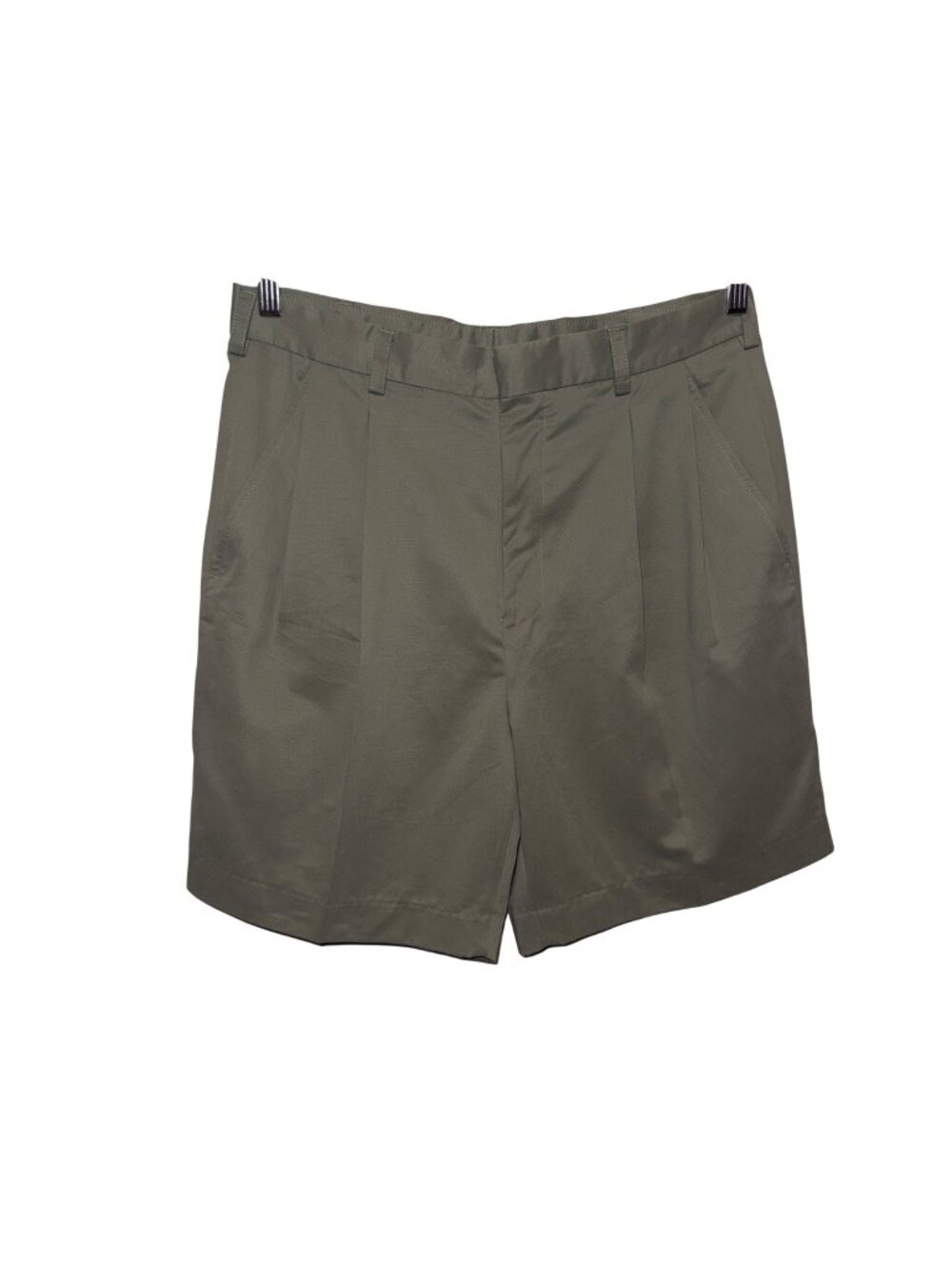 Izod Mens Gray Pleated Front Golf Shorts Size 34